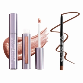 Runway Rogue LuxGloss Kit with Moisturizing Lip Gloss Tube, Ready to Wear and Lip Liner Pencil, Trendsetter