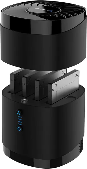 SABRENT USB 3.0 4-Bay 2.5” SATA SSD and HDD Docking Station with Cooling Fan, Tool-Free, Supports Up to 4X 16TB, 5Gbps Transfer, for SATA 2.5” SSD/HDD (Up to 12.5mm), USB 3.0 Compatible - (DS-4SSD)