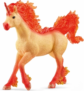 Schleich Bayala - Elementa Fire Unicorn Stallion Toy - Cute Fantasy Horse Toys for Girls and Boys - Mythical Creature Figures - Fun Fairy Animals for Play - Pretty Unicorn Figurines for Kids Ages 5 