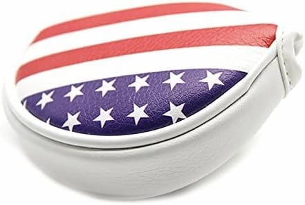 Seacloud Golf Cover Red/White/Blue USA Flag Design Driver Fairway Wood Hybrid Cover Headcover Putter Blade Mallet Cover