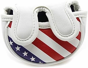 Seacloud Golf Cover Red/White/Blue USA Flag Design Driver Fairway Wood Hybrid Cover Headcover Putter Blade Mallet Cover