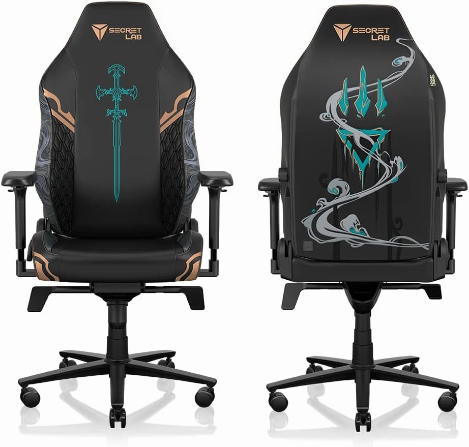 Secretlab Titan Evo Viego Gaming Chair - Reclining - Ergonomic & Comfortable Computer Chair with 4D Armrests - Magnetic Head Pillow & Lumbar Support - Small - Black/Green - Leatherette