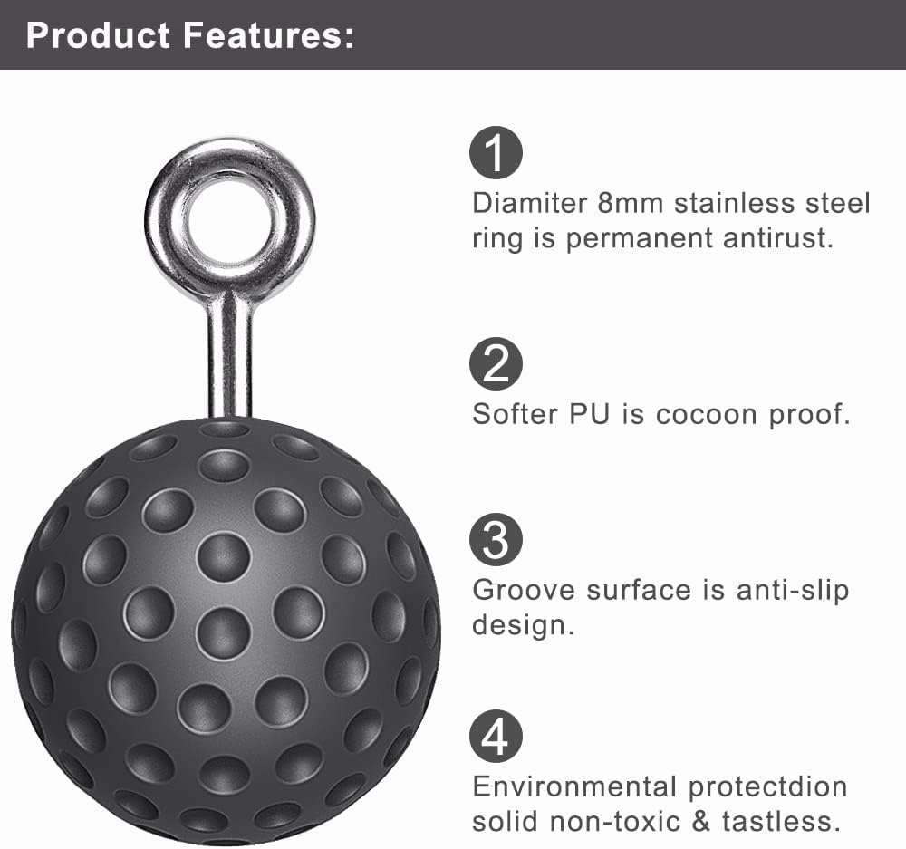 SELEWARE Non-Slip Pull Up Power Balls, Rock Climbing Grips for Strength Training, Forearm and Hand Exerciser for Chin Up Bar, Kettlebell, Barbell, Resistance Band Handles, Home Gym Workout Equipment