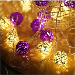 Sepak Takraw LED String Lights Waterproof Fairy Lights Battery Operated Christmas Lights for Party Christmas (Color : 3) (5)