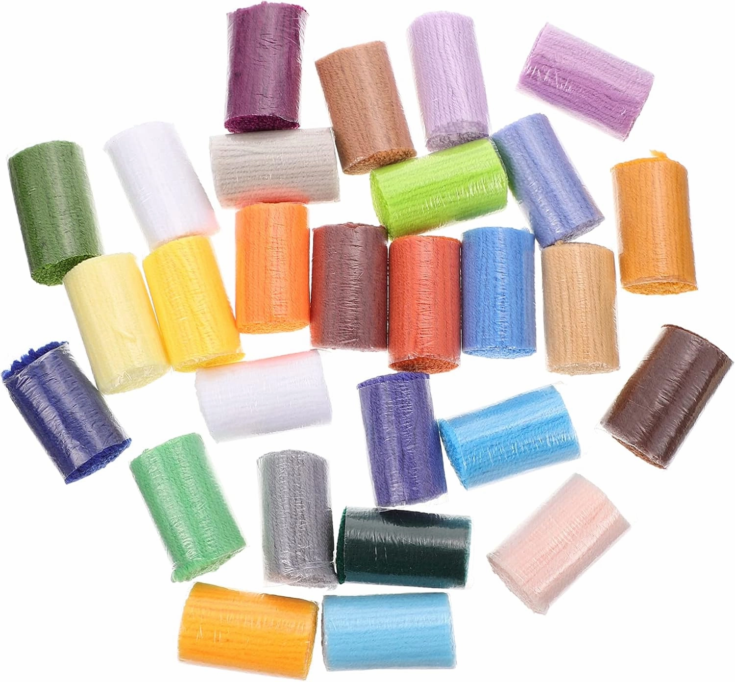 SEWACC 30 Rolls Latch Hook Yarn Pre-Cut Rug Yarn Colorful Sewing Replace Yarn Latch Hook Projects Threads for Pillowcases Blankets Tapestry Mixed Colors