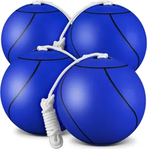 Shappy Soft Tetherball Ball and Rope Rubber Game Set Replacement Tetherball Equipment with Durable Attached Rope for Kids Adults Indoor Outdoor Backyard Yard Beach Play