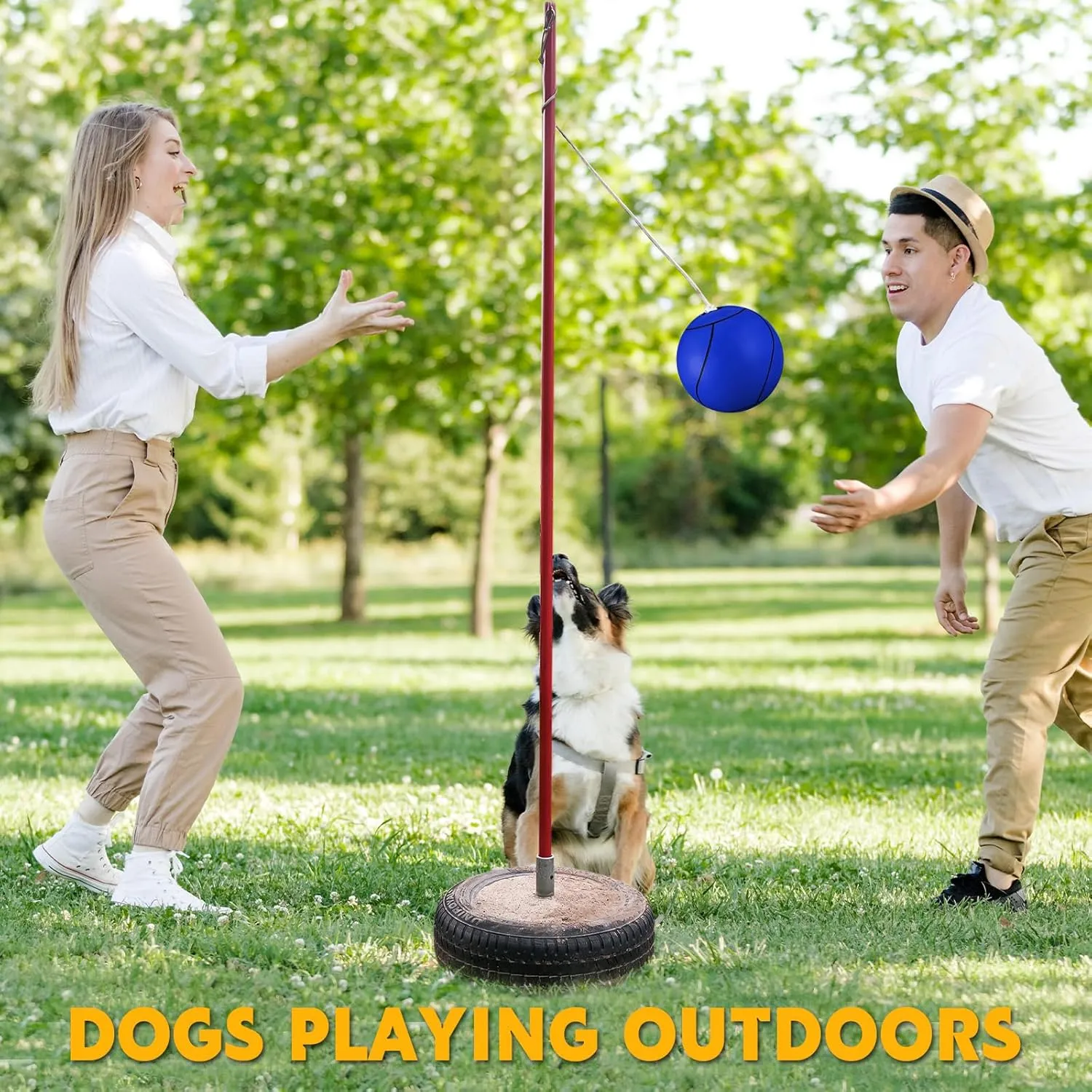 Shappy Soft Tetherball Ball and Rope Rubber Game Set Replacement Tetherball Equipment with Durable Attached Rope for Kids Adults Indoor Outdoor Backyard Yard Beach Play
