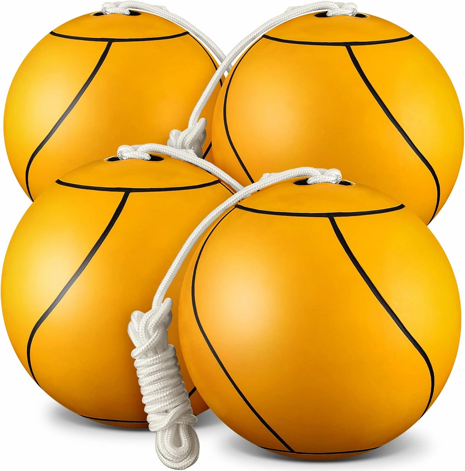 Shappy Soft Tetherball Ball and Rope Rubber Game Set Replacement Tetherball Equipment with Durable Attached Rope for Kids Adults Indoor Outdoor Backyard Yard Beach Play