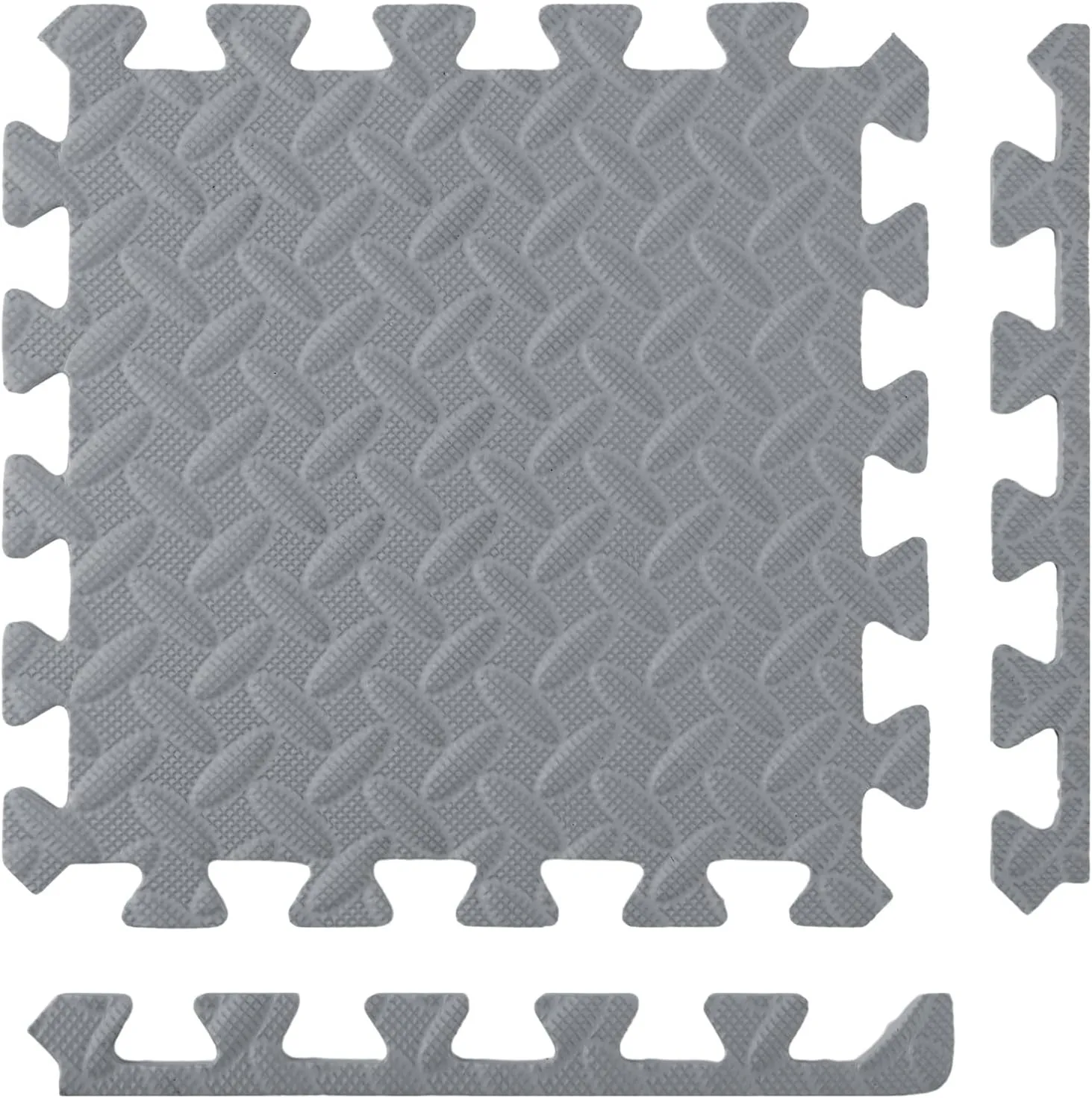 Shihanee Foam Floor Baby Tiles Foam Floor Mats Play Mats Bulk with Borders Interlocking for Kids Baby Playroom Nursery Gym (Gray,16ft)