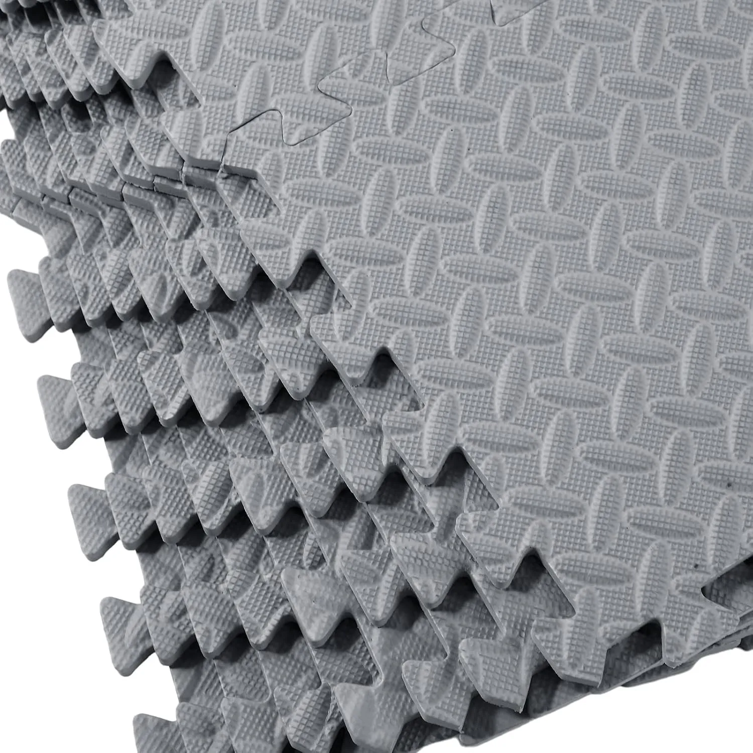 Shihanee Foam Floor Baby Tiles Foam Floor Mats Play Mats Bulk with Borders Interlocking for Kids Baby Playroom Nursery Gym (Gray,16ft)
