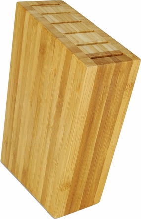 Shun Bamboo Steak Knife Block, 6 Slot Sidecar Steak Knife Holder, Made from Genuine Bamboo, Kitchen Storage for Professional and Home Chefs