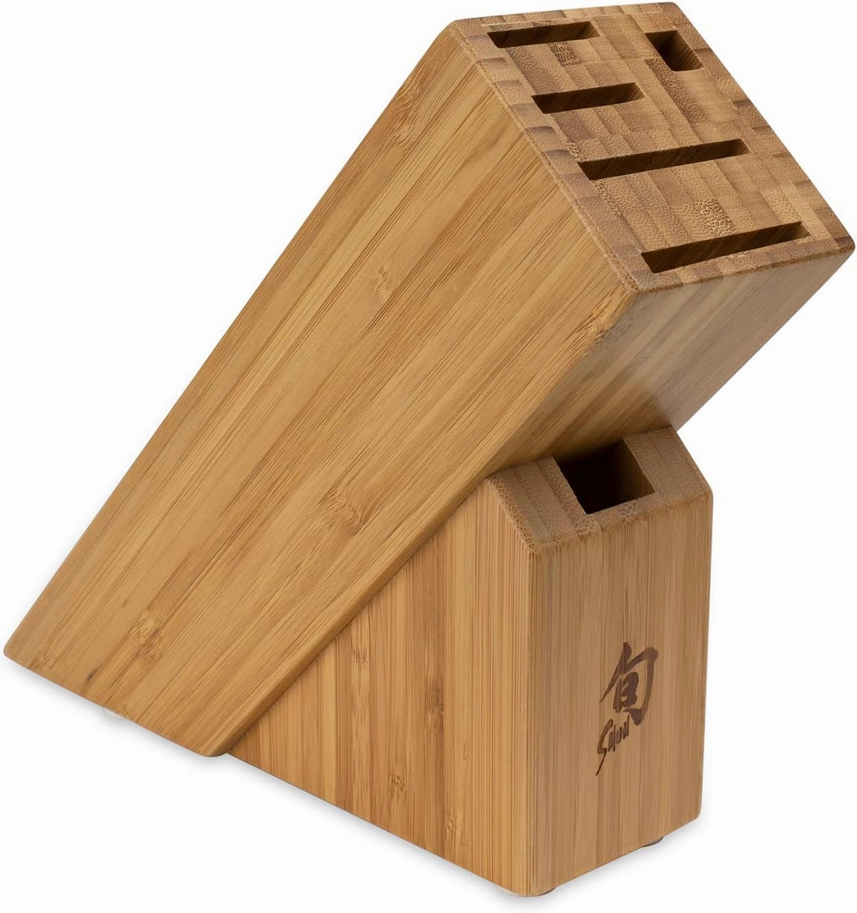 Shun Slimline Knife Block, 6 Slot Knife Holder, Made from Genuine Bamboo, Kitchen Storage for Professional and Home Chefs