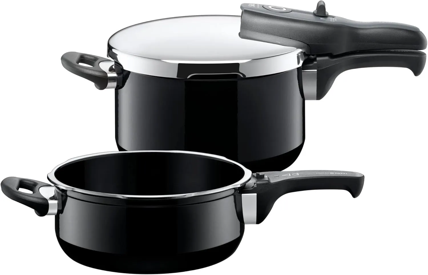 Silit "Sicomatic - T-Plus Duo Pressure Cooker, Black, 3/4.5 Litre