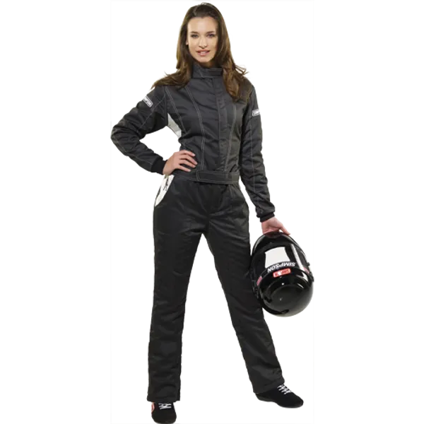 Simpson Racing Vixen II Women's Racing SuitLarge - Black/White