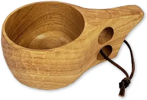 Skógr Nordic Style Kuksa - Carved Wood Camp Mug - Large 10 oz. - Great for Backyard Liesure or Your Family Camping Cooking Gear