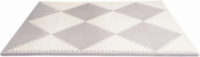 Skip Hop Baby Play Mat, Interlocking Foam Floor Tiles, 70" x 56", Playspot, Grey/Cream