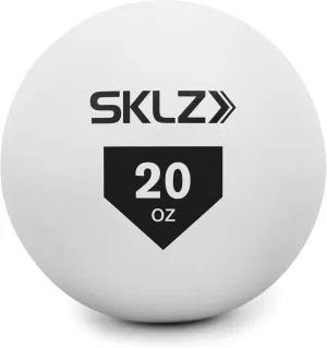 SKLZ Contact Ball Baseball and Softball Batting Training Ball, 20 Ounce,White