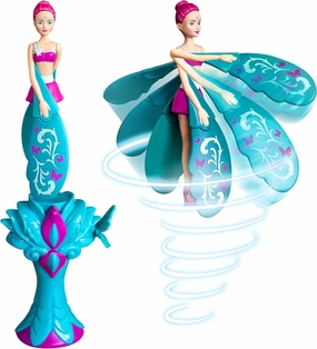 Sky Dancers Turquoise Twinkle – The Original Flying Doll Toy – Pull String Powered, Use Indoors or Outdoors, No Batteries Required, Gift for Kids 6 