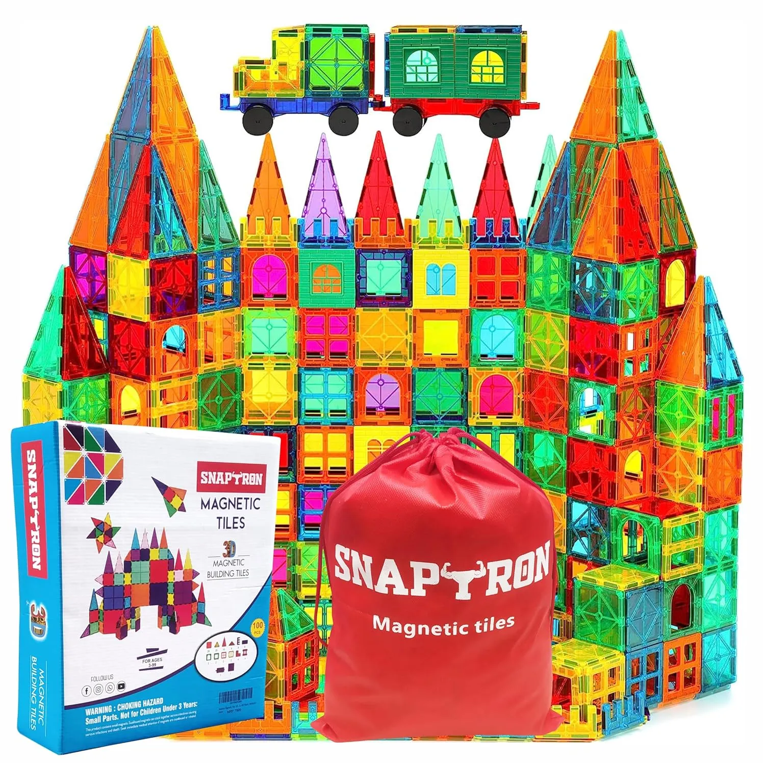 SNAPTRON Magnetic Blocks for Kids Tiles