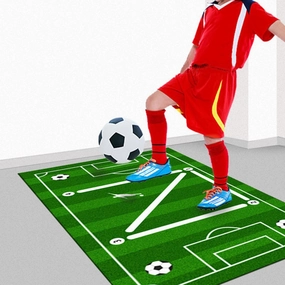 Soccer Training Mat, Football Anti-Skid Carpet, Durable Foldable Kids Adults Dribble Training Mat Football Training Indoor Ourdoor Equipment (No Soccer)