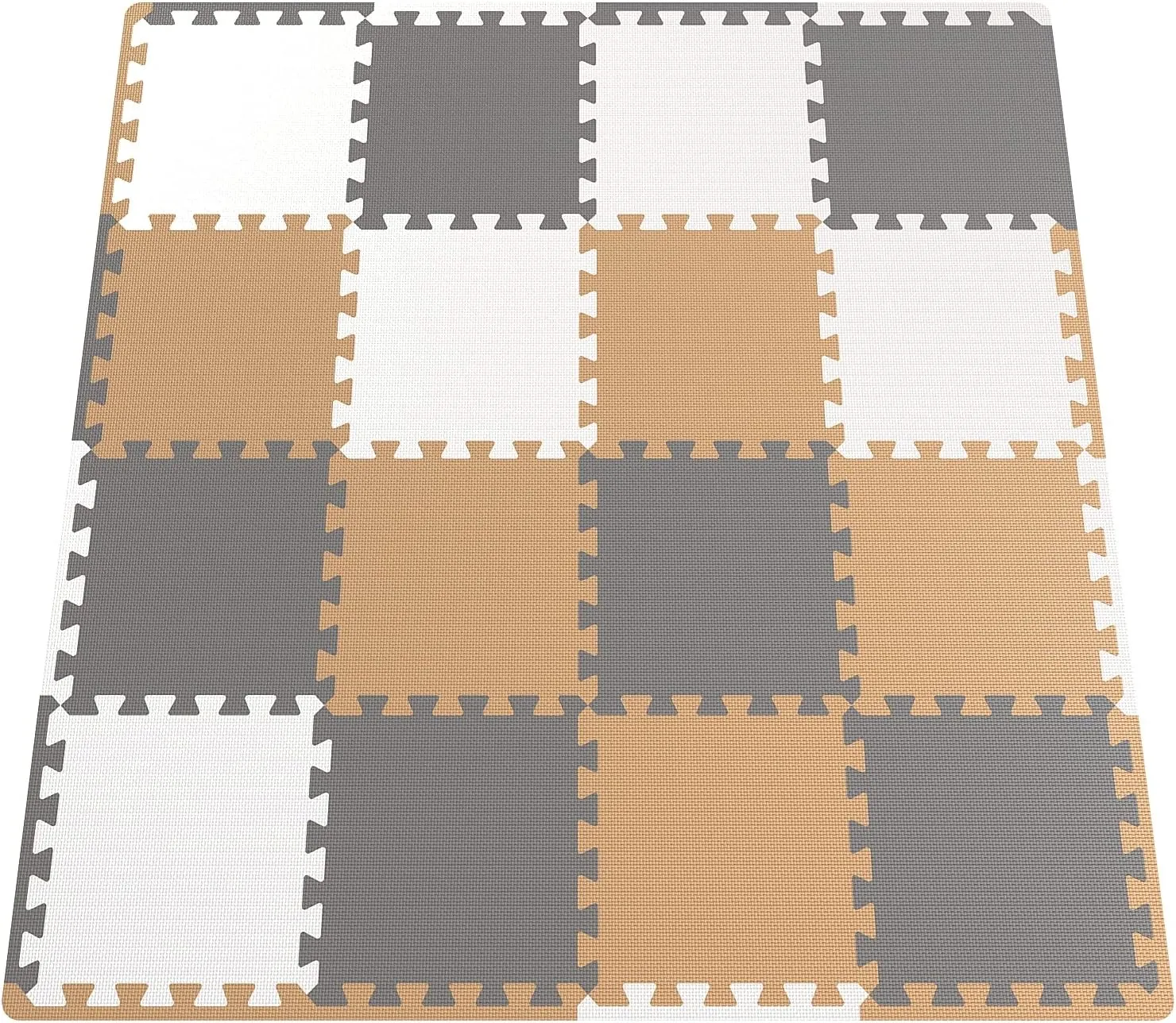 Soft Foam Baby Play Mats Tiles with Borders, 32 pcs Set - Playmat Multi Use, Create & Build A Safe Area Interlocking Jigsaw Puzzle eva Non-Toxic Floor for Toddler Infant Kids Toy Room & Yard