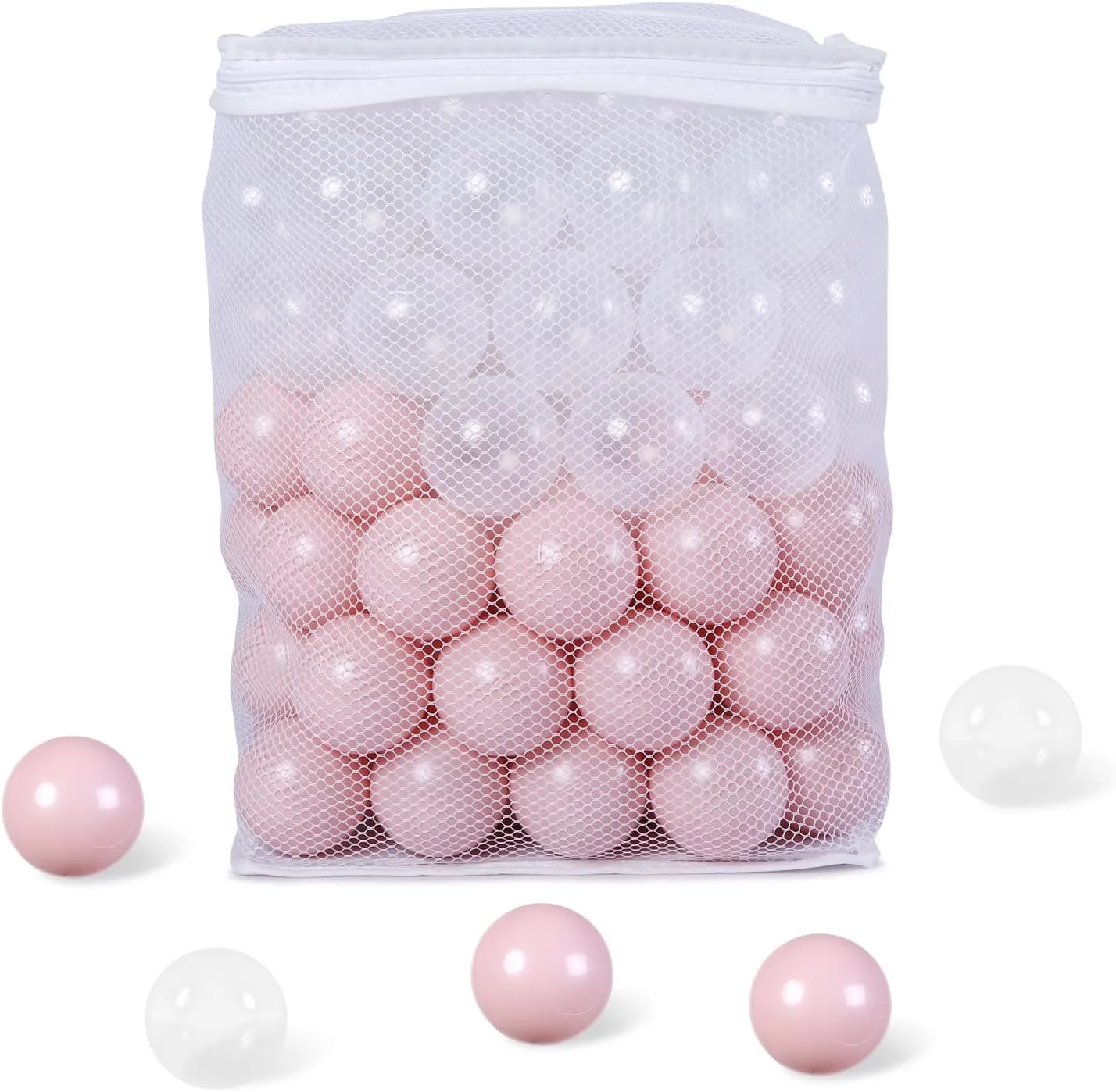 Soft Play Ball Pit Balls - Crush Proof Plastic Balls for Ball Pit Pack of 100pcs Set for Toddlers Ball Pool Playtent Tunnels with Reusable Storage Bag - 2.16 Inch
