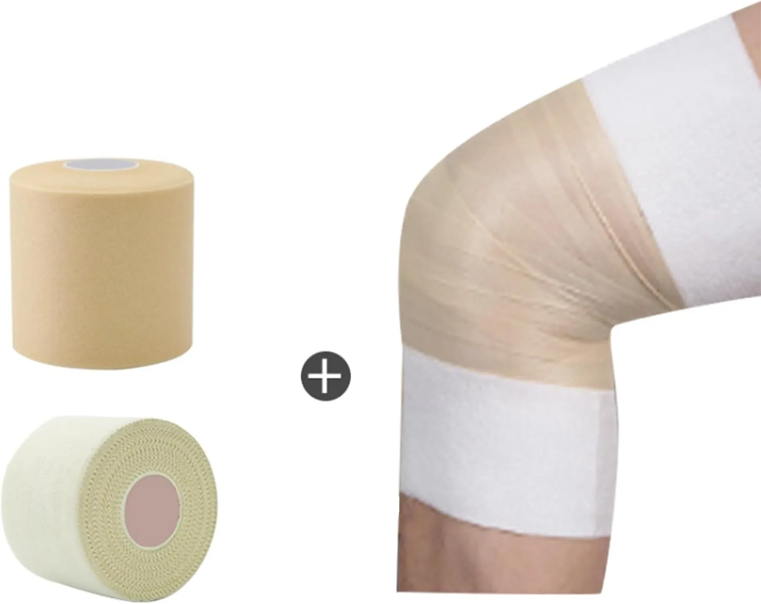 Soft Sports Tape 1 Roll Wrap Tape Sponges Underwrap Tape Not-Adhesive Protective Foams Wrap for Ankle Wrist Hand