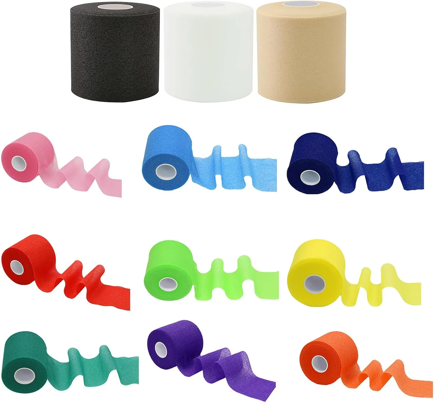 Soft Sports Tape 1 Roll Wrap Tape Sponges Underwrap Tape Not-Adhesive Protective Foams Wrap for Ankle Wrist Hand
