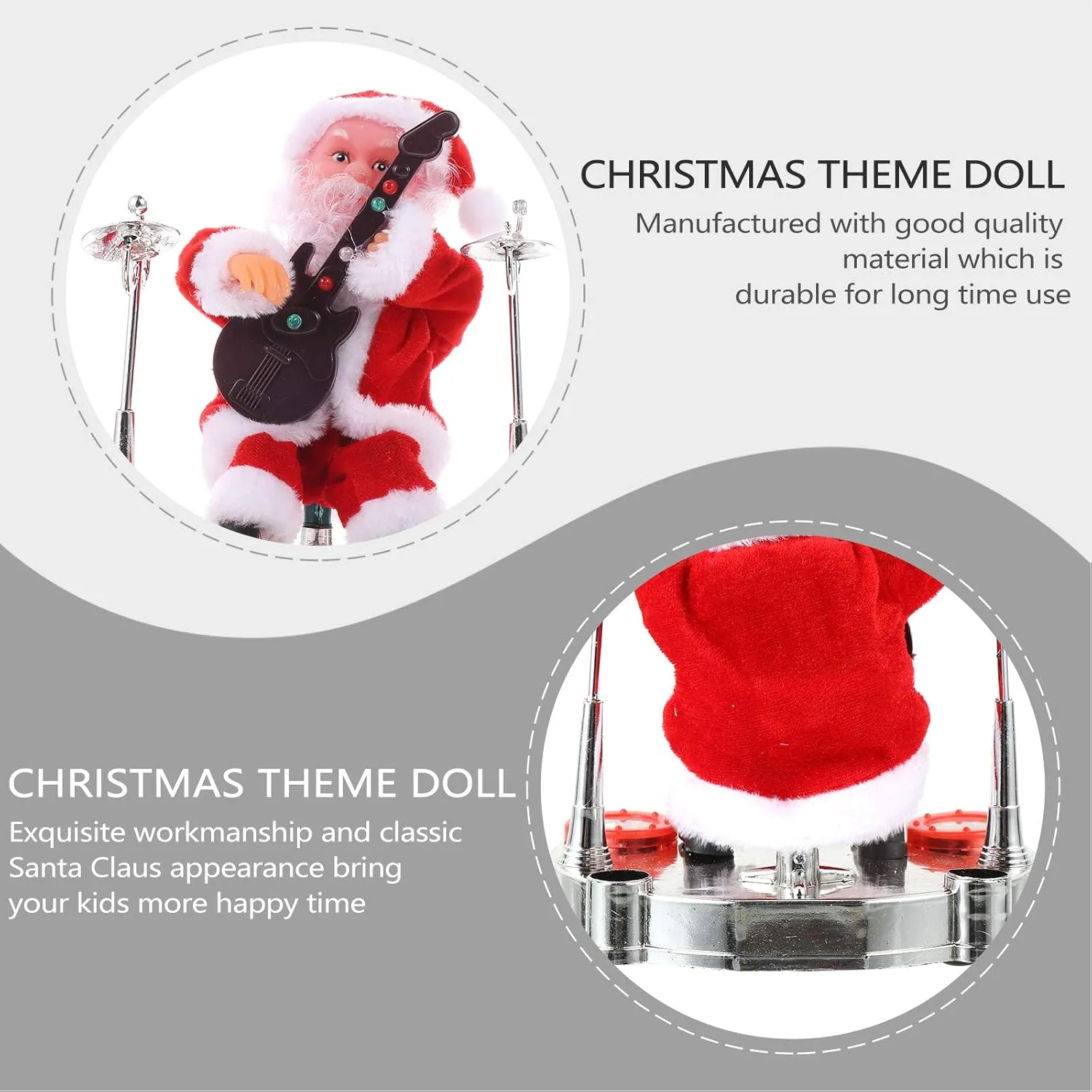 SOIMISS 1 Pc Electric Christmas Toy Battery-powered Toy Christmas Doll for Kids Christmas Supply Adornmental Doll Christmas Theme Doll Decorative Toy Christmas Ornament Electric Doll