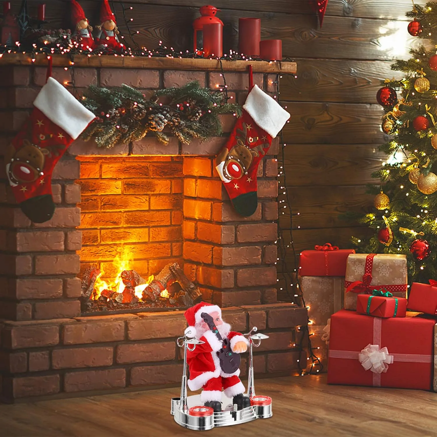 SOIMISS 1 Pc Electric Christmas Toy Battery-powered Toy Christmas Doll for Kids Christmas Supply Adornmental Doll Christmas Theme Doll Decorative Toy Christmas Ornament Electric Doll
