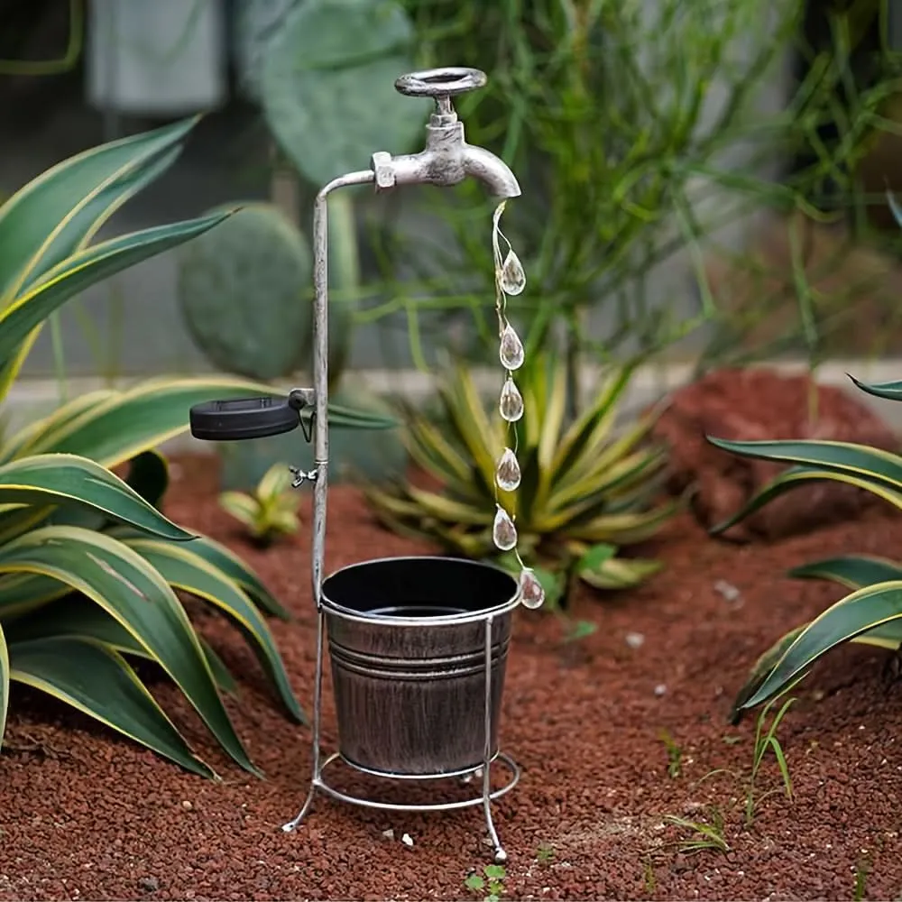 Solar LED Faucet Light, Water Drop Design