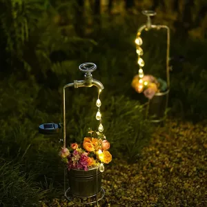 Solar LED Faucet Light, Water Drop Design