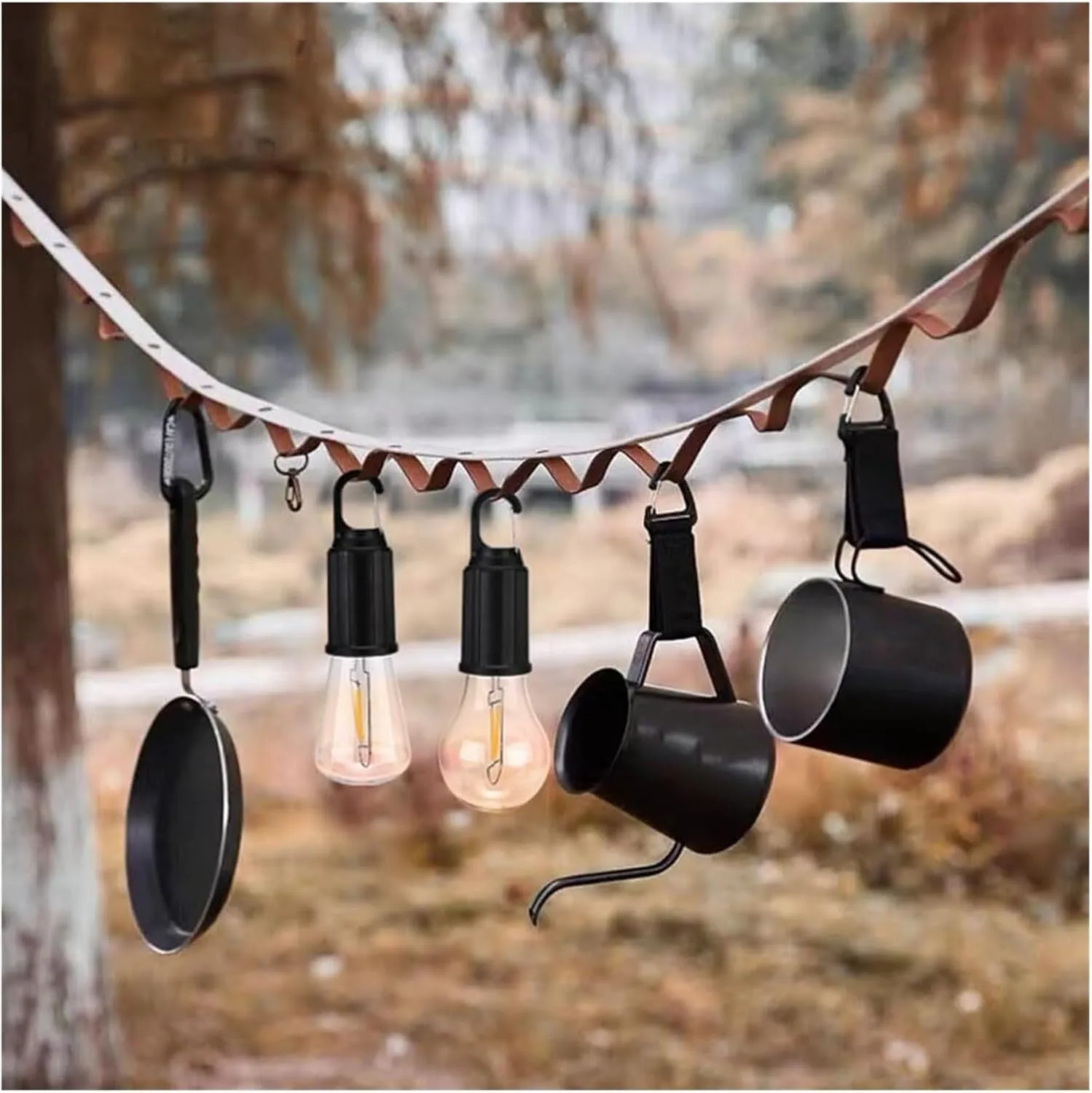 Solar Rechargeable Hooked Camping Light, Portable Tent Lights LED Lamp Waterproof for Camping, Hiking(B 3PCS)
