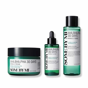 SOME BY MI 30 Days Miracle Toner, Cream & Serum - AHA BHA PHA