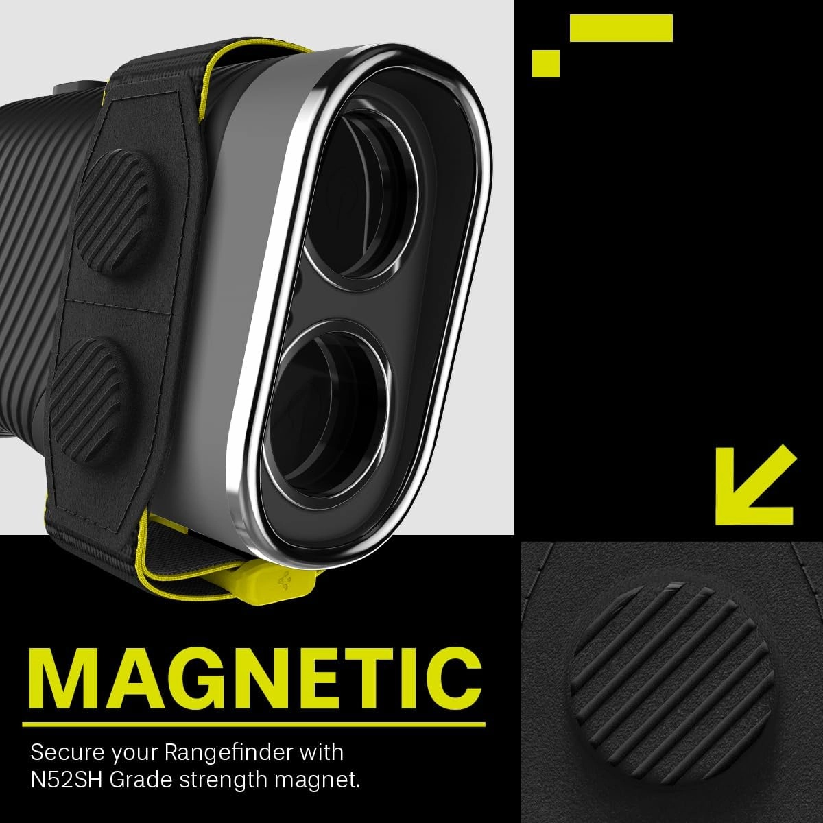 Spigen MAG-iT Magnetic Golf Rangefinder Strap with AirTag/TagMe Tracker and GPS for Golf Cart
