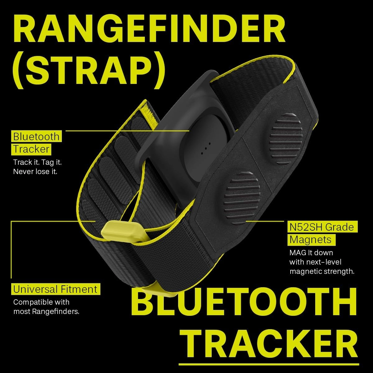 Spigen MAG-iT Magnetic Golf Rangefinder Strap with AirTag/TagMe Tracker and GPS for Golf Cart