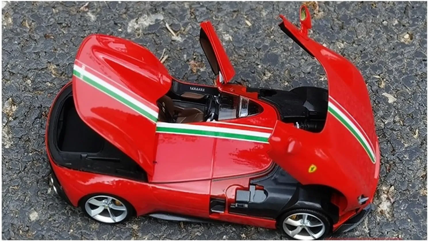 Sports car Metal Model 1:18 for Ferrari Monza SP1 Fine Version Alloy Sports Car Car Model Adult Collection Large Ornaments Red for Home Décor(Blue)