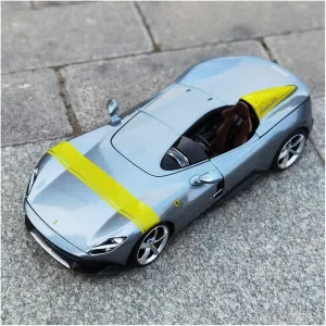 Sports car Metal Model 1:18 for Ferrari Monza SP1 Fine Version Alloy Sports Car Car Model Adult Collection Large Ornaments Red for Home Décor(Blue)