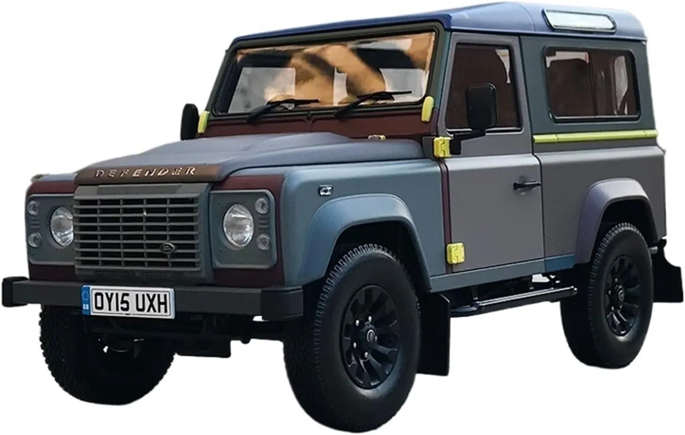 Sports car Metal Model 1:18 for Land Rover Defender 90 Paul Smith Custom Edition Alloy Car Model Simulation Collection Ornaments for Home Décor