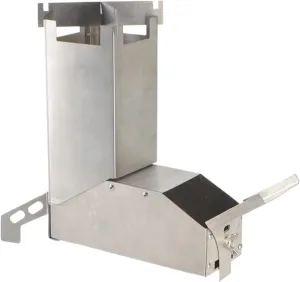 Stainless Steel Rocket Stove, Camping Stove for Cooking Portable Wood Burning Stove, Removable Charcoal Stoves for Cooking backyard cooking Camping grill outdoor events BBQ