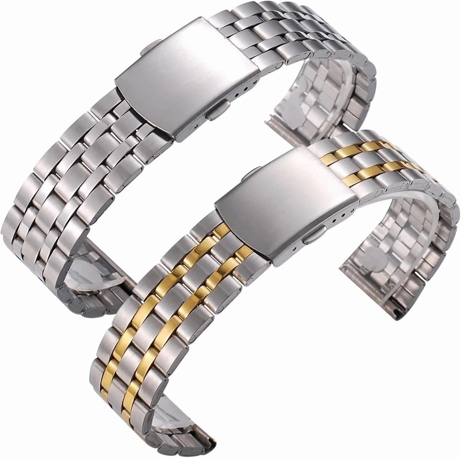 Stainless Steel Hollow Strap General Purpose Belt Button Bracelet Band Strap Watch With 18mm 20mm 22mm Wristband Watchband