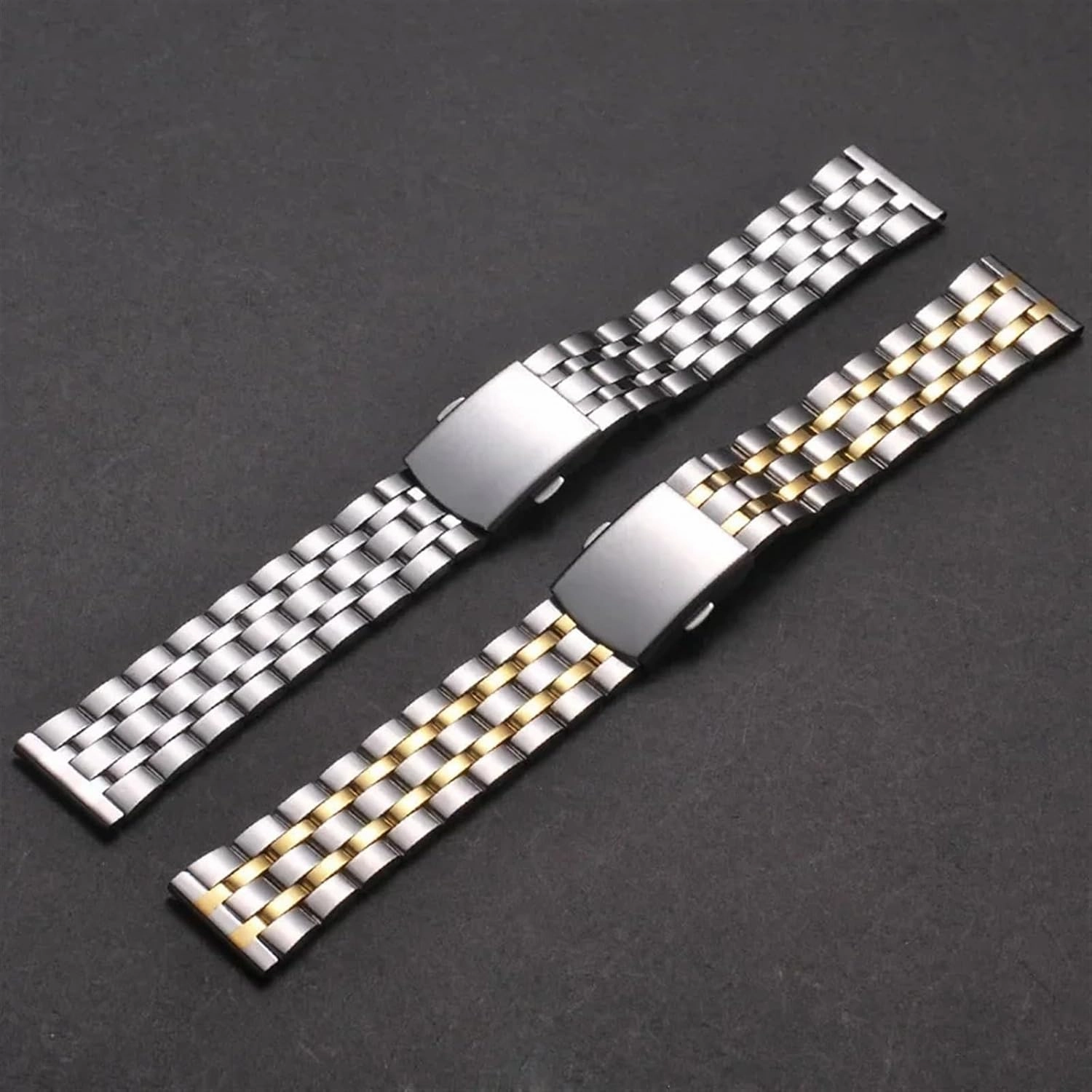 Stainless Steel Hollow Strap General Purpose Belt Button Bracelet Band Strap Watch With 18mm 20mm 22mm Wristband Watchband