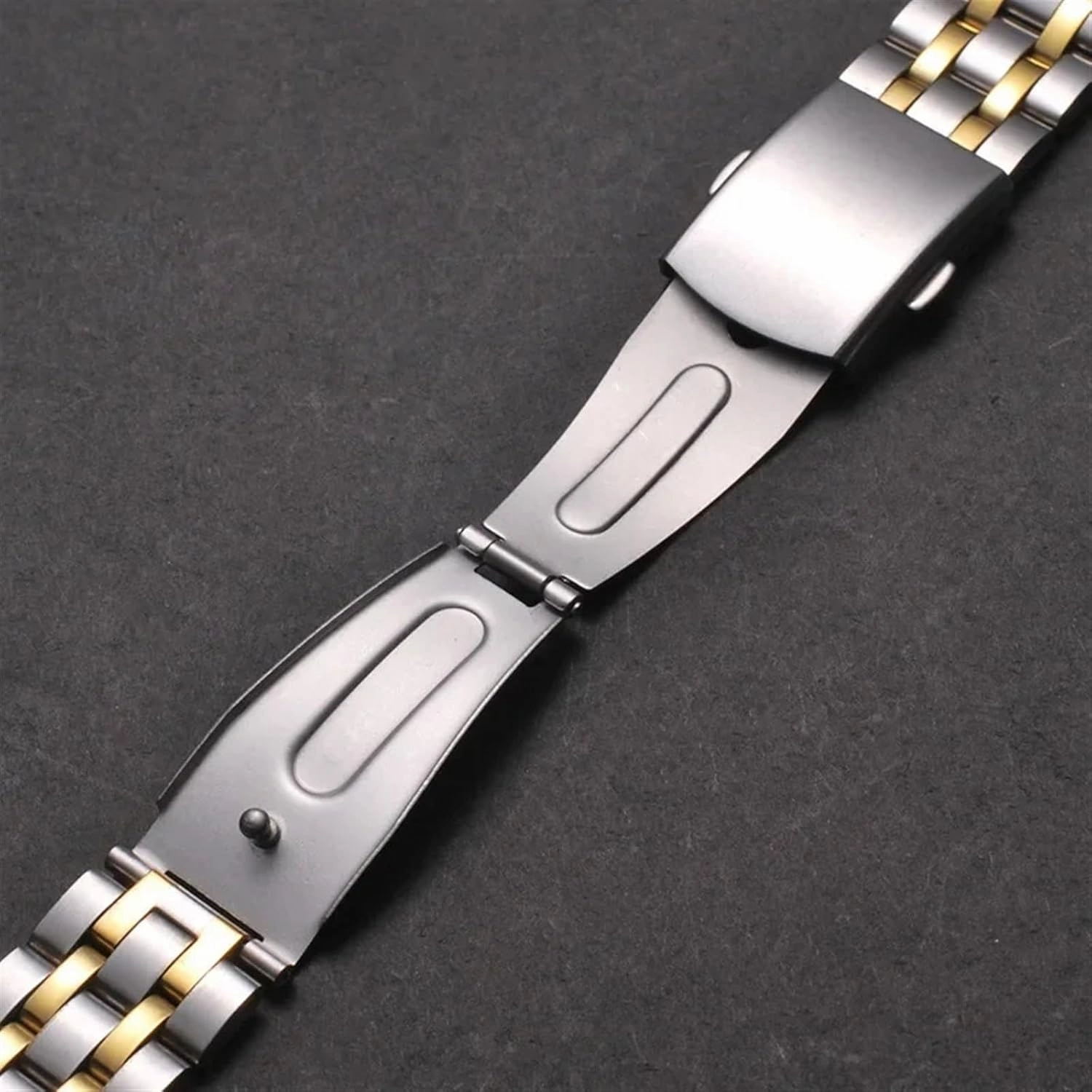 Stainless Steel Hollow Strap General Purpose Belt Button Bracelet Band Strap Watch With 18mm 20mm 22mm Wristband Watchband