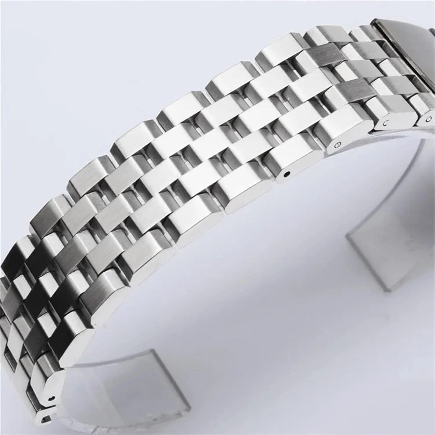 Stainless Steel Watch Band 18mm 20mm 22mm 24mm 26mm Replacement Watch Band Men Women Wristband Double Lock Watch Band