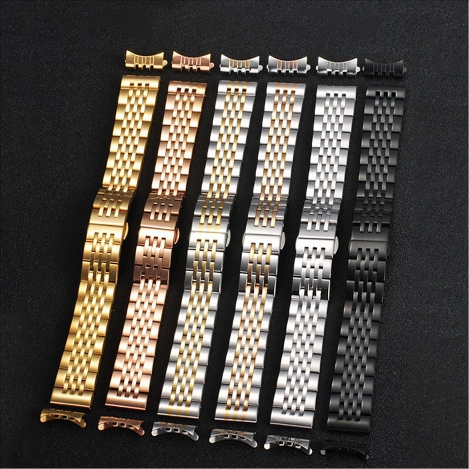 Stainless Steel Watch Strap 18mm 20mm Metal Replacement Wristband Suitable for Smart Watch Quartz Watch Unisex