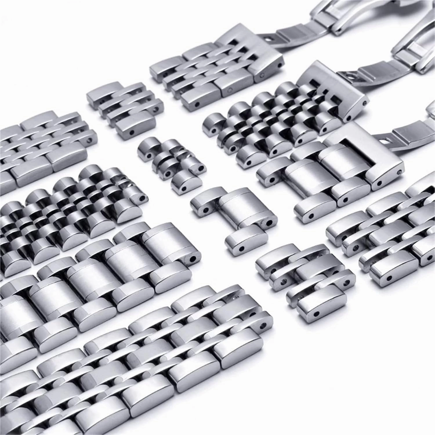 Stainless Steel Watch Strap 18mm 20mm Metal Replacement Wristband Suitable for Smart Watch Quartz Watch Unisex