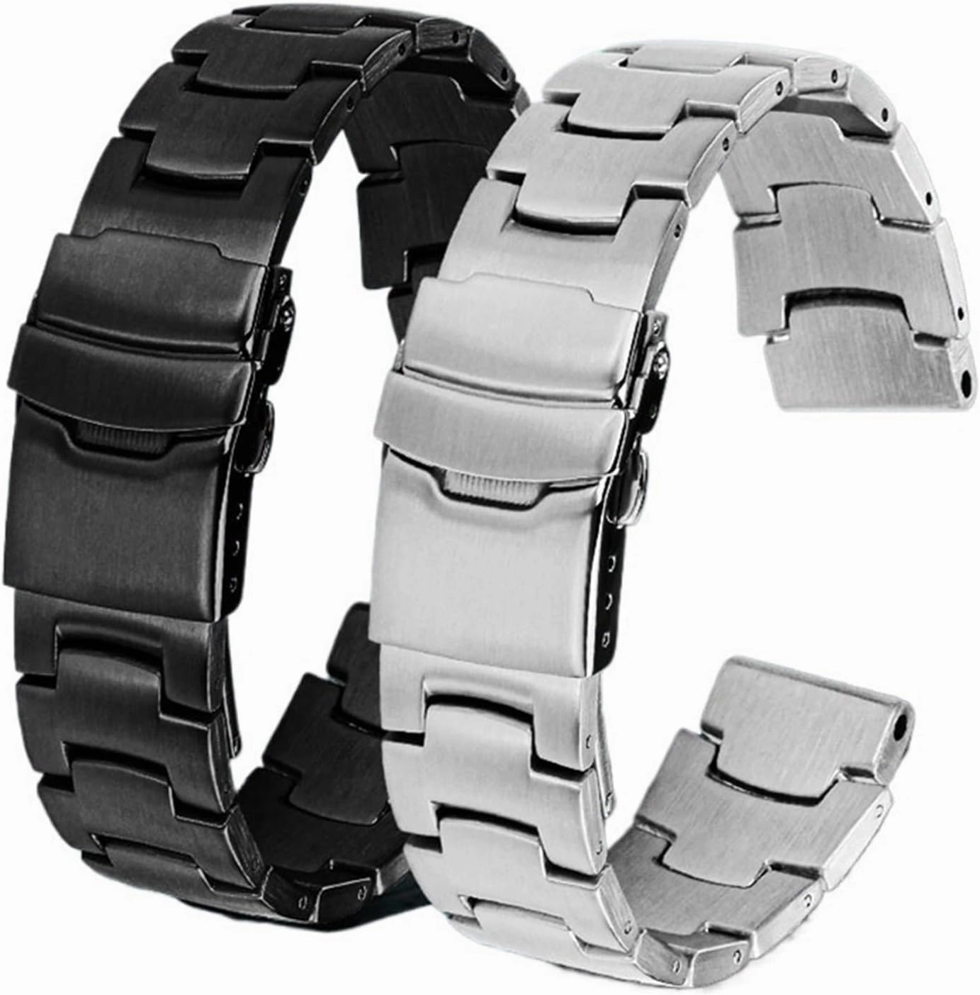 Stainless Steel Watch Strap 18mm 20mm Replacement Wristband Folding Buckle Men's Women's Watch Strap Suitable for Traditional Watches