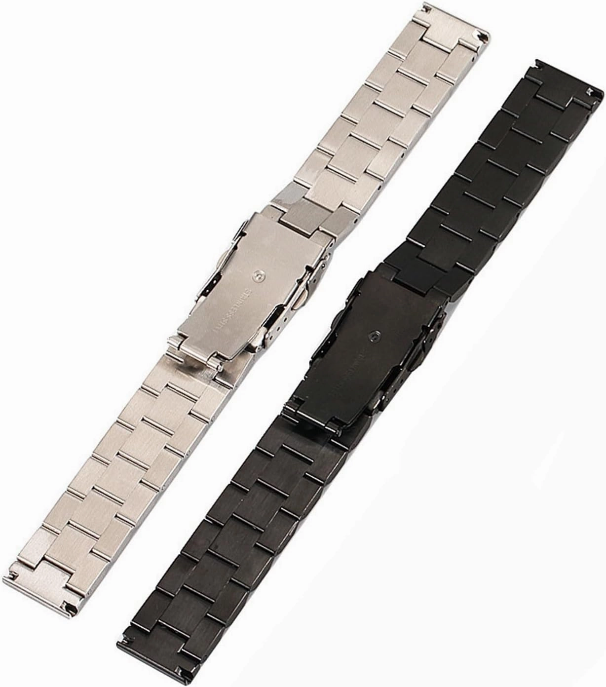 Stainless Steel Watch Strap 18mm 20mm Replacement Wristband Folding Buckle Men's Women's Watch Strap Suitable for Traditional Watches