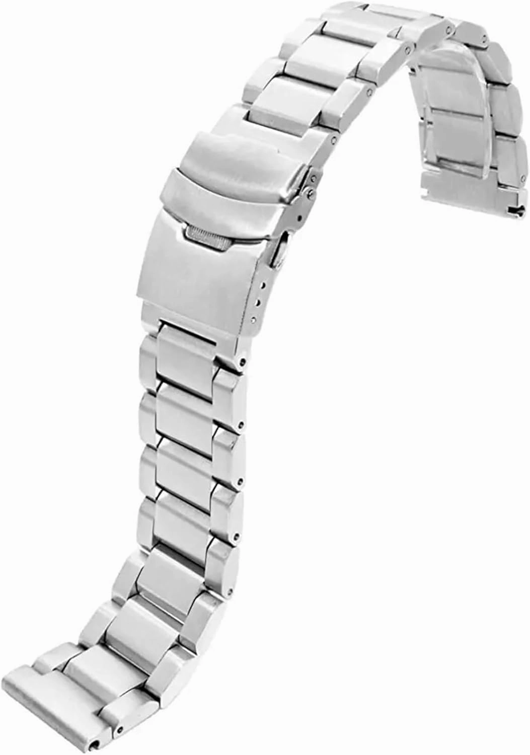 Stainless Steel Watch Strap 18mm 20mm Replacement Wristband Folding Buckle Men's Women's Watch Strap Suitable for Traditional Watches