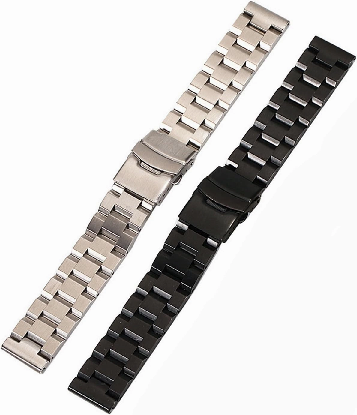 Stainless Steel Watch Strap 18mm 20mm Replacement Wristband Folding Buckle Men's Women's Watch Strap Suitable for Traditional Watches